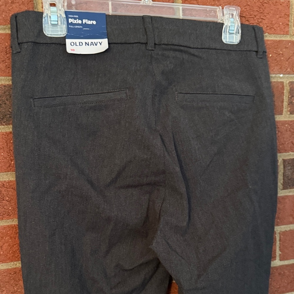 Old Navy Pixie Flare Charcoal Full Length Dress Pants - Picture 6 of 11